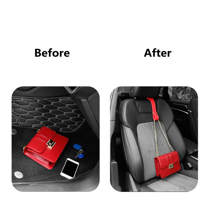 Silicone Car Headrest Hook for Handbags and Bags