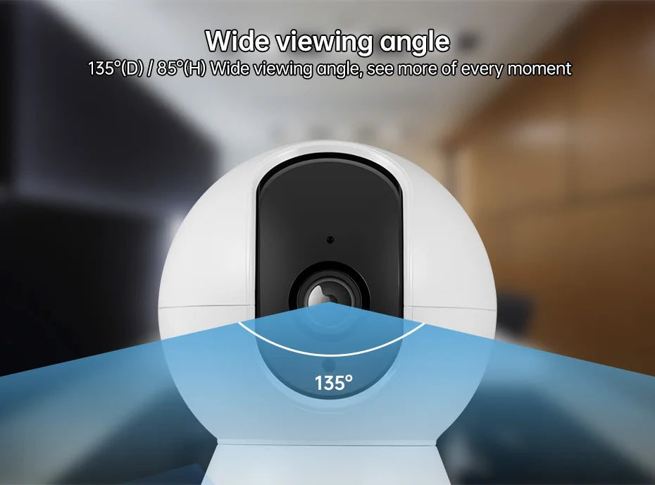 Indoor 4K HD WiFi IP Camera with Side-mounted Brackets