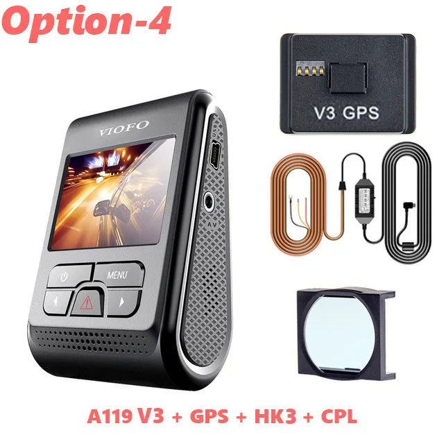 VIOFO A119 V3 2K Quad HD Dash Cam with Night Vision & Parking Mode