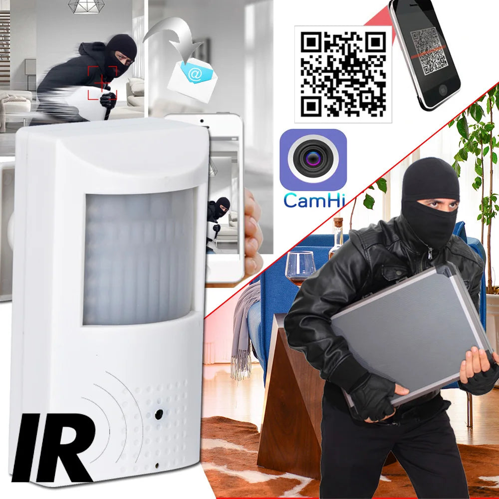 Telecamera IP wireless da interno stile PIR con IR invisibile