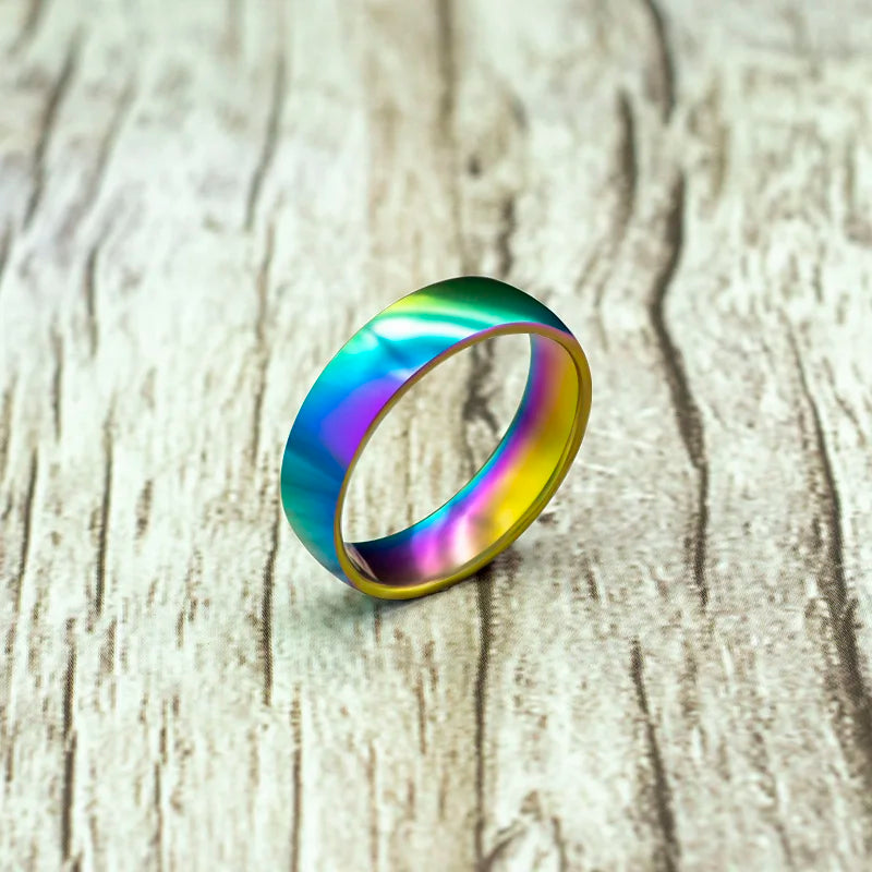 Men's Titanium Steel Ring – Classic Black Wedding Band