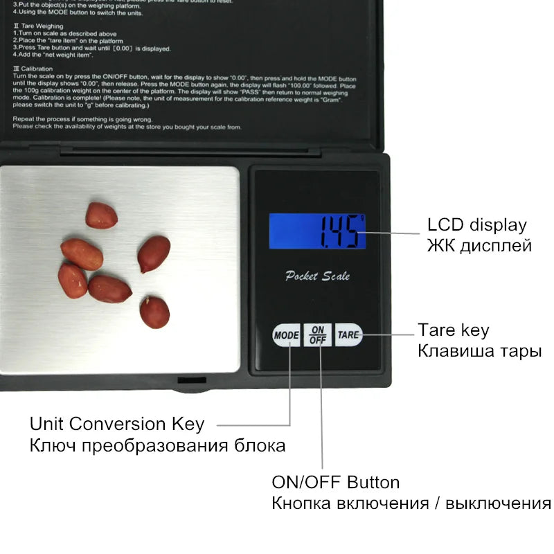 1000g 0.1g/200g 0.01g/500g 0.01g Portable Electronic Scales Jewelry Gold Gram Weight Balance Jewelry Electronic Scales