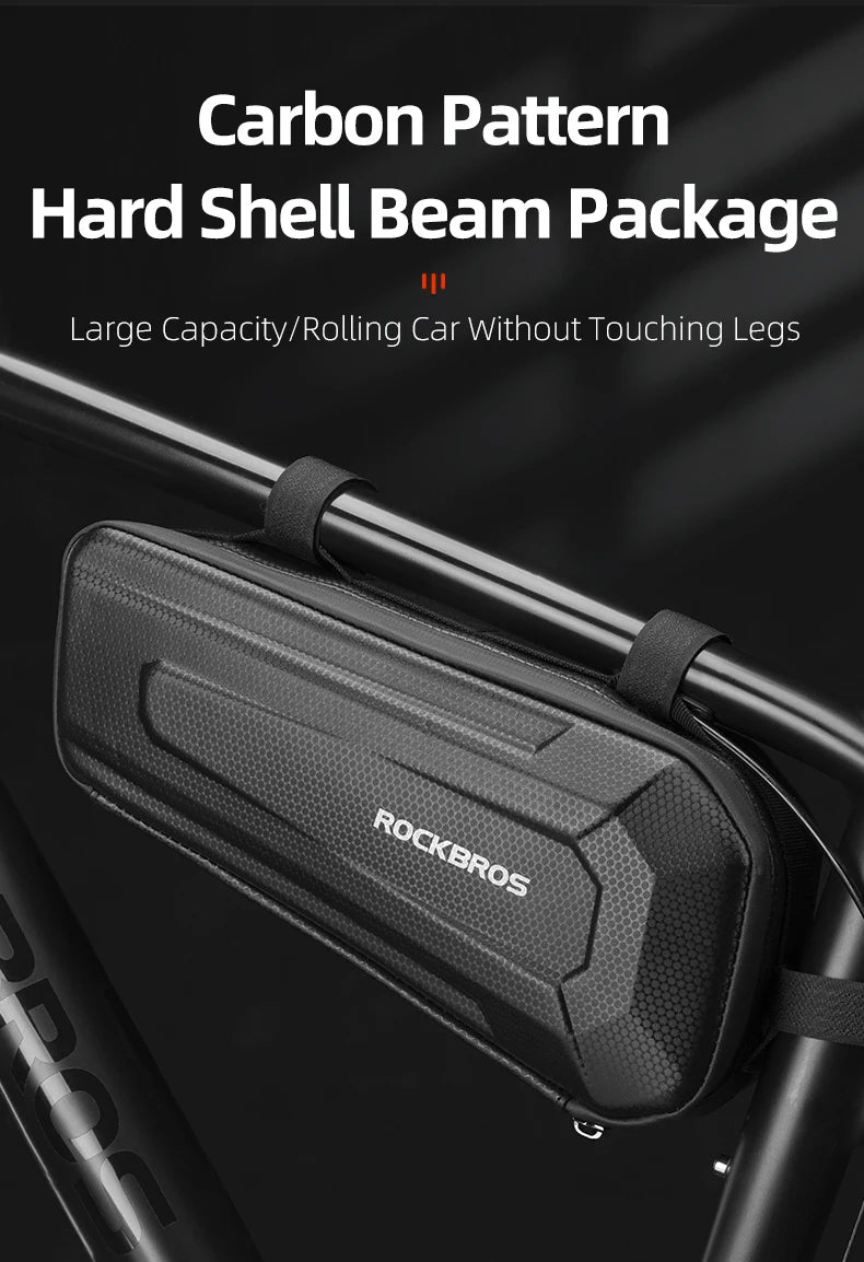 Hard Shell Bicycle Top Tube Bag 1.5L Waterproof