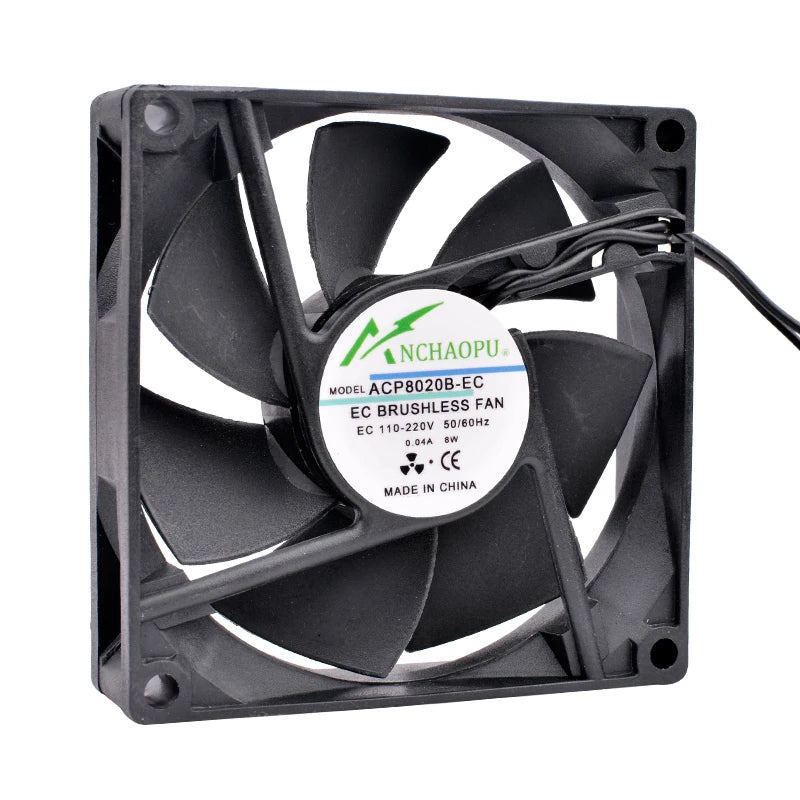 60mm 70mm 80mm 92mm 120mm 140mm Fan EC Brushless Cooling Fan AC 110V 120V 220V 240V for Cabinet Frequency Converter