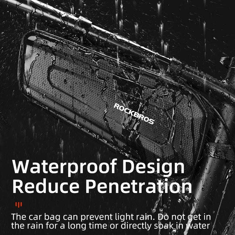 Hard Shell Bicycle Top Tube Bag 1.5L Waterproof