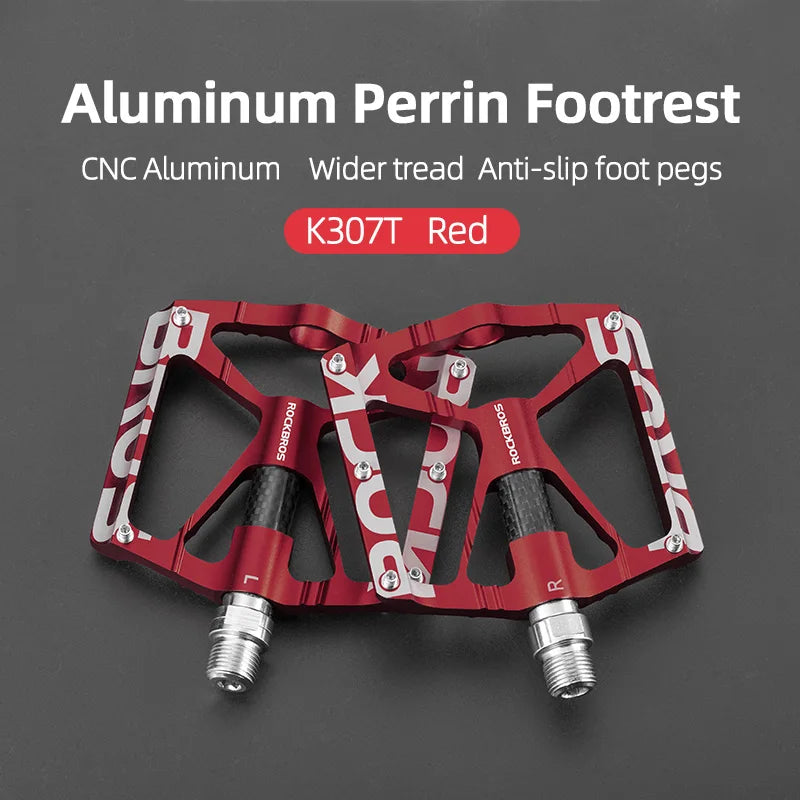 Aluminum Alloy Bike Pedals with Non-Slip Grip & Reflective Safety