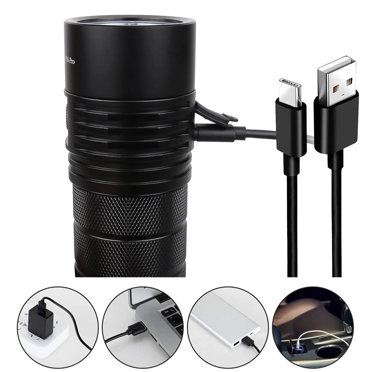 Lampe de poche LED rechargeable USB-C Sofirn SP36 Pro 8000lm
