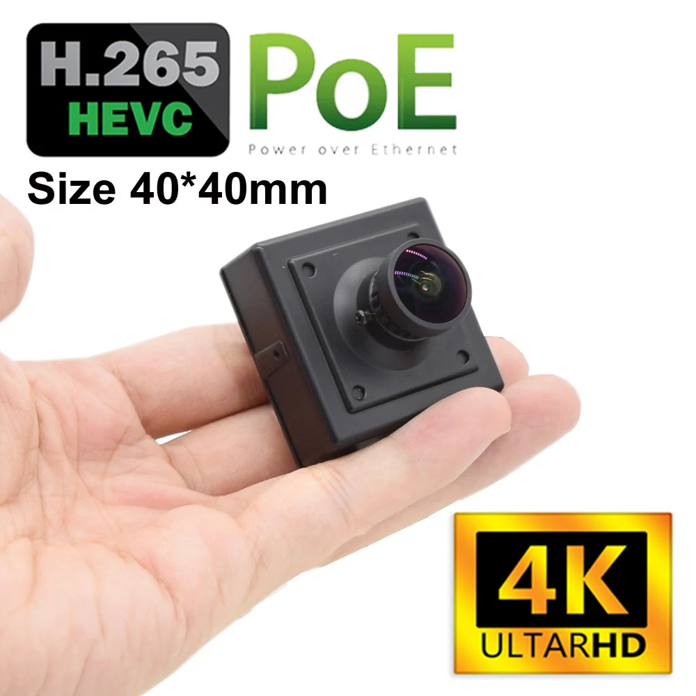 POE Indoor Mini IP Security Camera 8MP 4K Audio Motion Detection RTSP FTP ONVIF