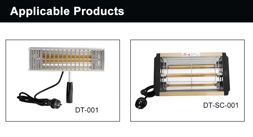 1000W Infrared Halogen Heating Lamp for Paint Drying & Curing