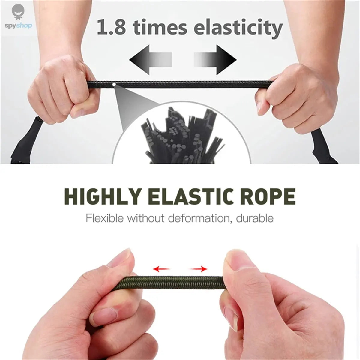Heavy Duty Bungee Cord Elastic Tie Strap String Carabiner Hooks Kayak Cycling Luggage Packing Ropes Camping Accessories Spy-shop.com