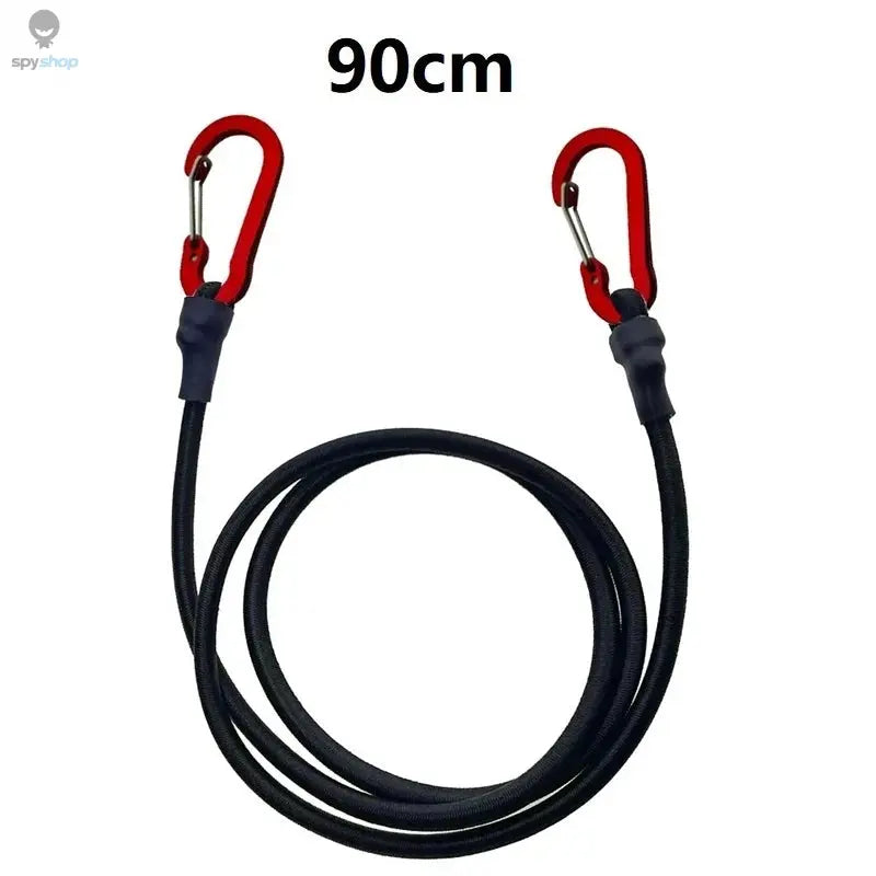 Heavy Duty Bungee Cord Elastic Tie Strap String Carabiner Hooks Kayak Cycling Luggage Packing Ropes Camping Accessories Spy-shop.com