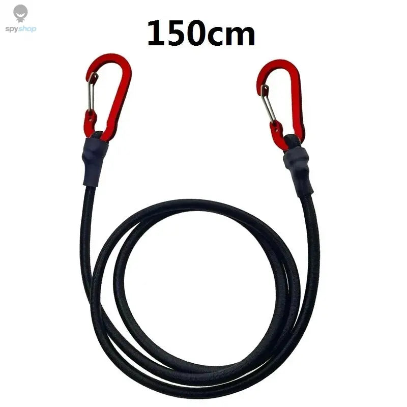 Heavy Duty Bungee Cord Elastic Tie Strap String Carabiner Hooks Kayak Cycling Luggage Packing Ropes Camping Accessories Spy-shop.com