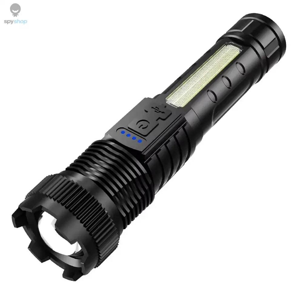 Heinast High Power LED Flashlight Powerful TYPE-C Rechargeable COB Flashlight With Side Light Torch For Outdoor Camping Hiking Spy-shop.com