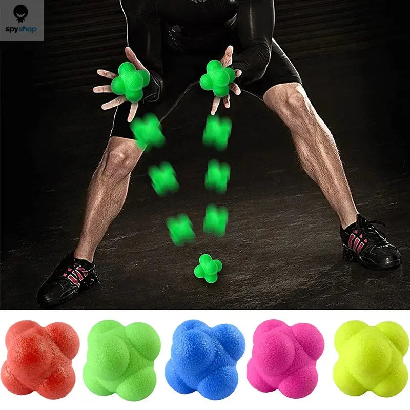 Hexagon Reaction Ball Agility Training Ball for Basketball Football Kids Adult Coordination Reflex Sports Fitness Training Ball