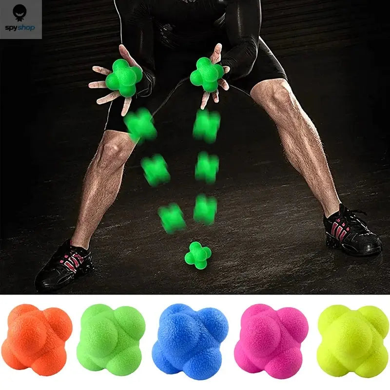 Hexagon Reaction Ball Agility Training Ball for Basketball Football Kids Adult Coordination Reflex Sports Fitness Training Ball