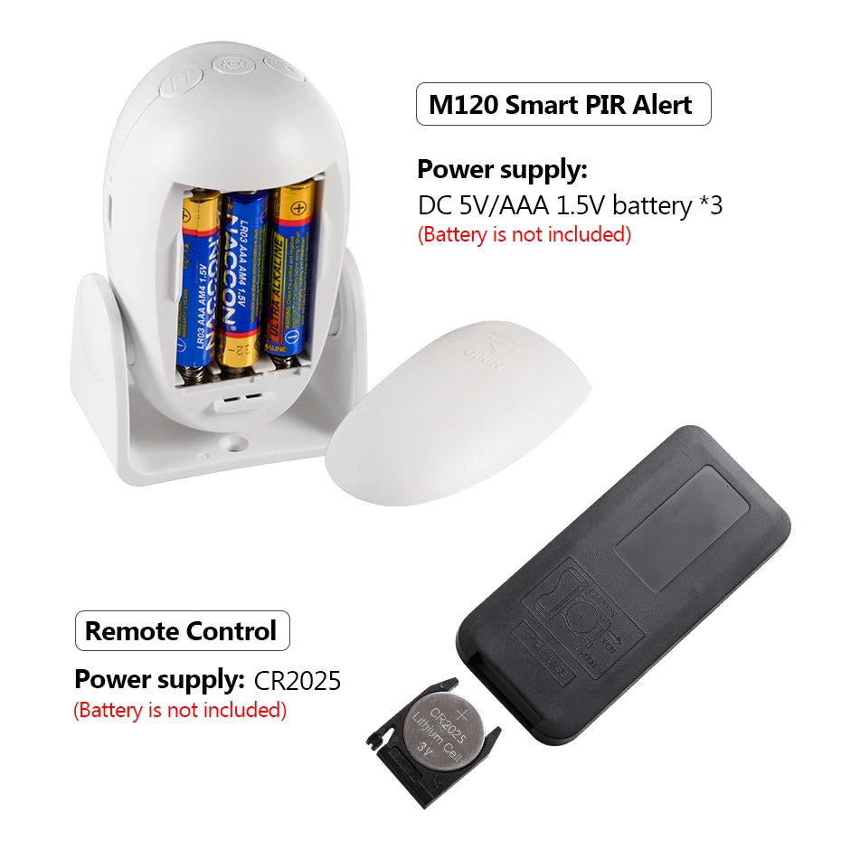 KERUI Wireless PIR Motion Sensor Alarm Welcome Chime Alarm Mode and Welcome Mode Infrared Motion Detector 11 Countries Language