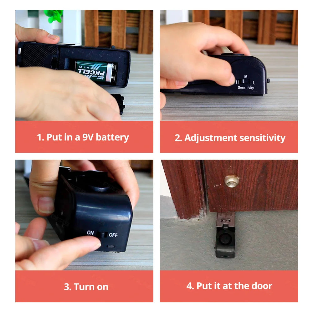 Gadget d'arrêt de porte à pression - 120 dB