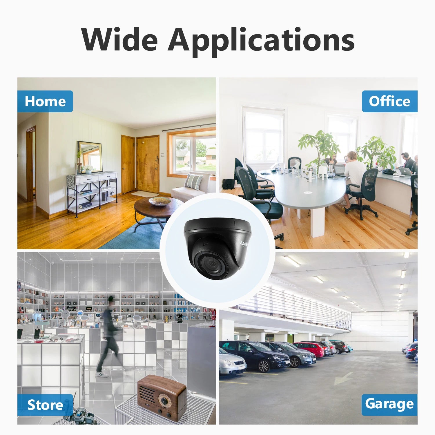 SANNCE 2-Pack 1080P Wired Dome CCTV Security Cameras