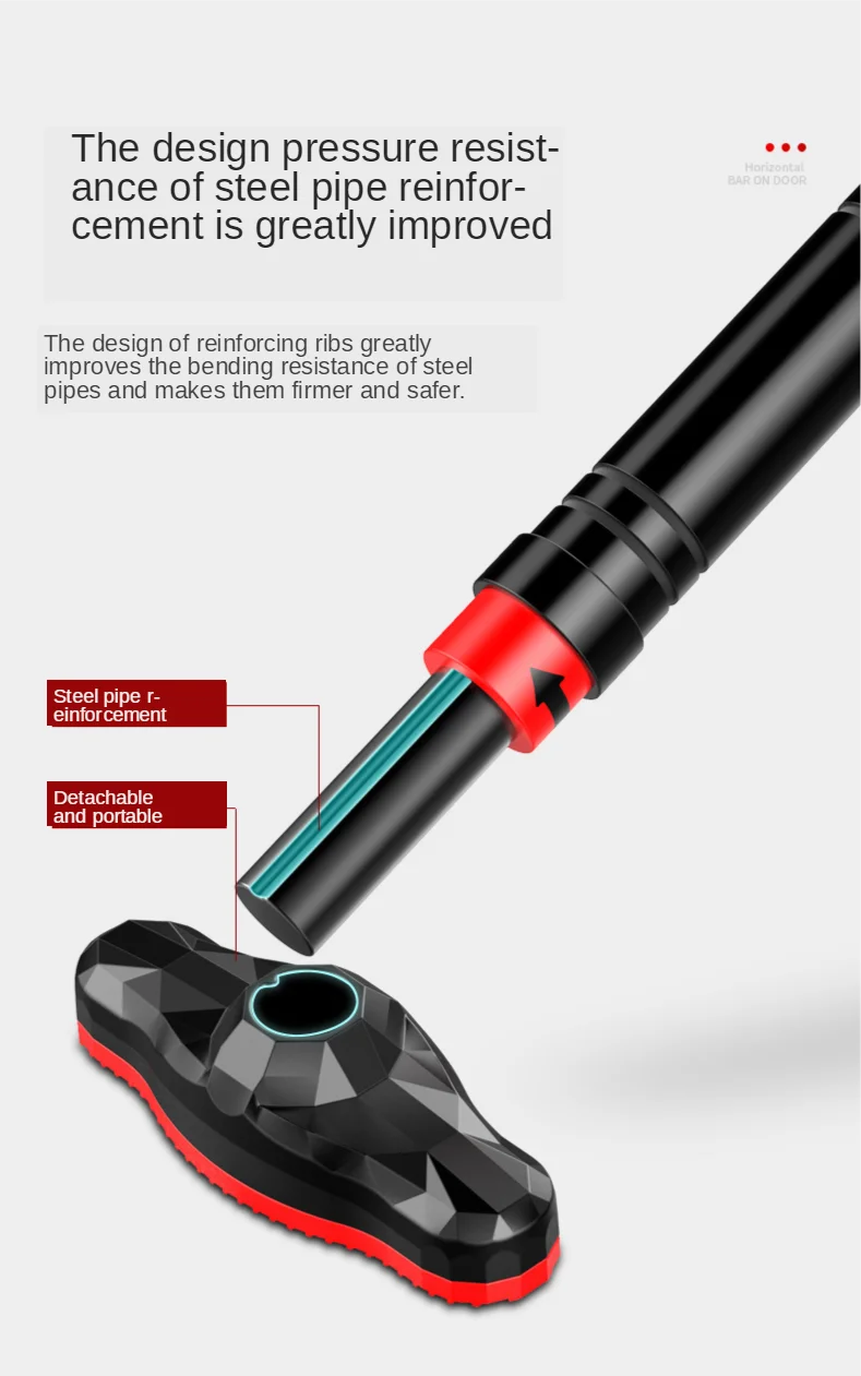 Large Adjustable Door Horizontal Bar for Home Training