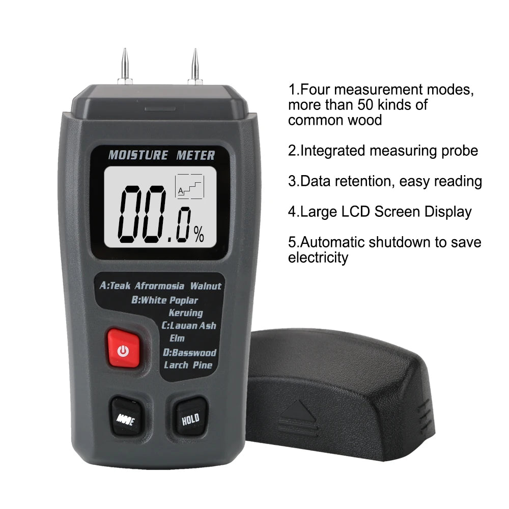 Digital Wood Moisture Meter with Species Modes