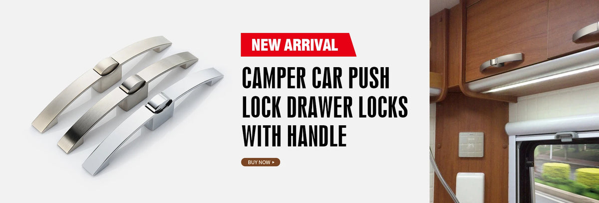KAK RV Trailer Camper Entry Door Lock Handle Zinc Alloy Security RV Door Lock Replacement with Deadbolt Computer Key Door Handle