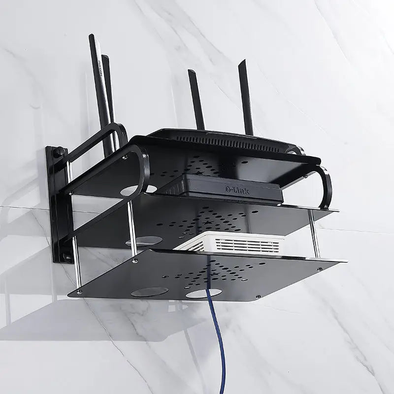 Metal Wall Shelves for Routers and TV Boxes