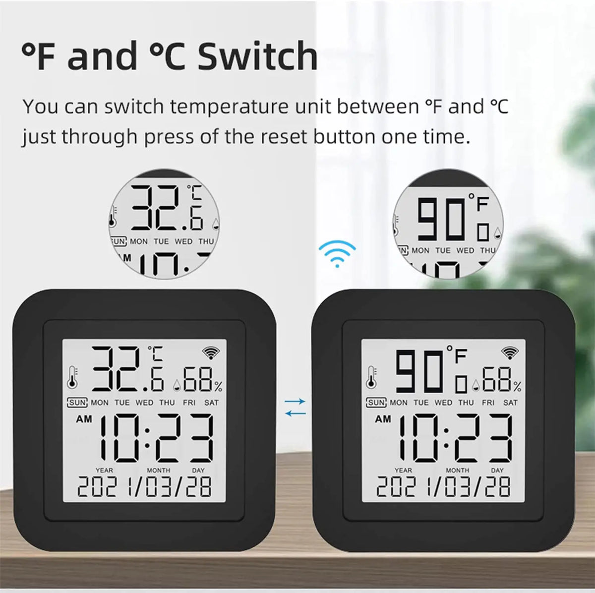 Tuya Wi-Fi IR Controller with Temperature and Humidity Display