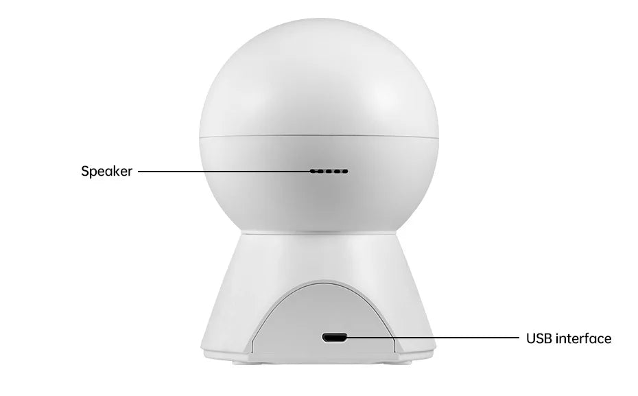 Indoor 4K HD WiFi IP Camera with Side-mounted Brackets