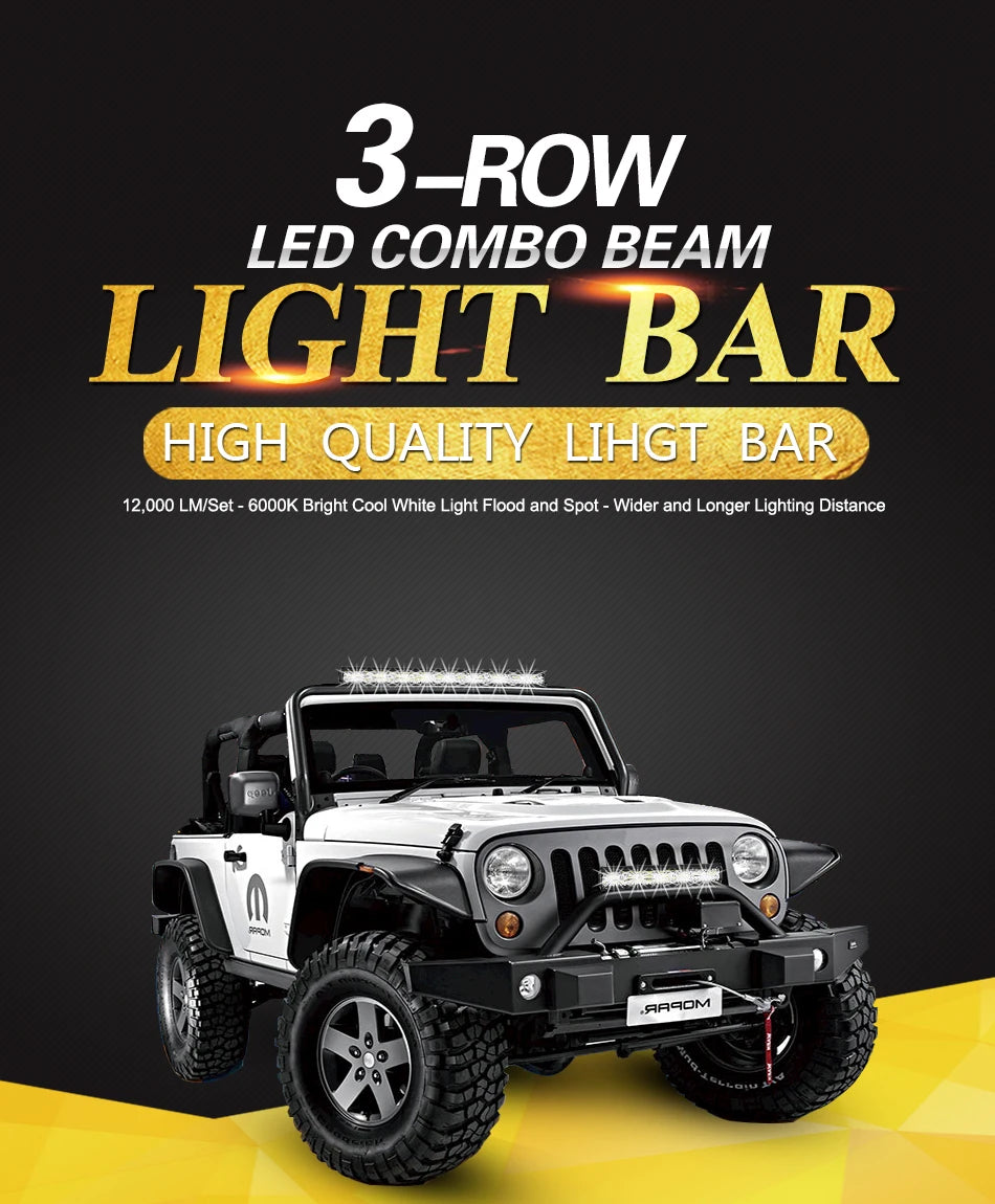 Tripcraft LED Panel LED Bar 4-28 Inch LED Light Bar LED Pod Lights Combo Beam for Car Tractor Boat OffRoad 4x4 LED Light Bar