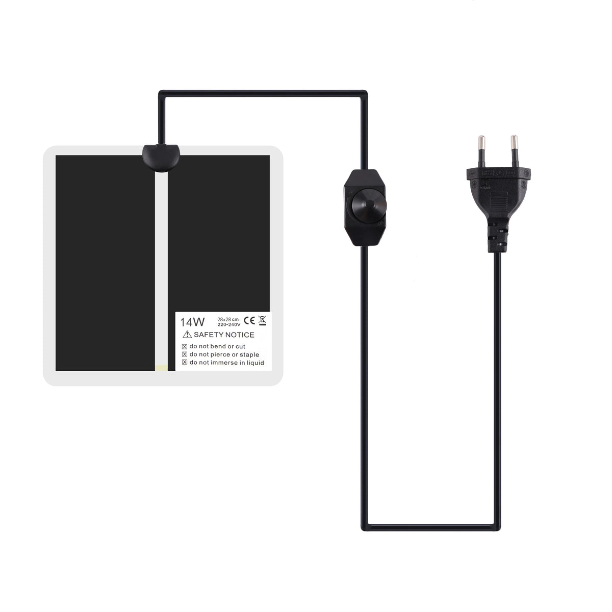 Reptile Heat Mat with Temperature Controller, 5 to 45W, EU Plug