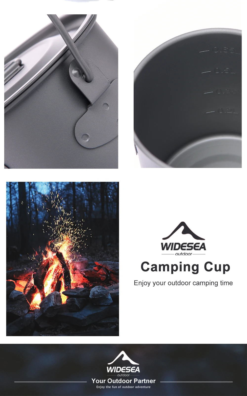Camping Titanium Mug 0.6L