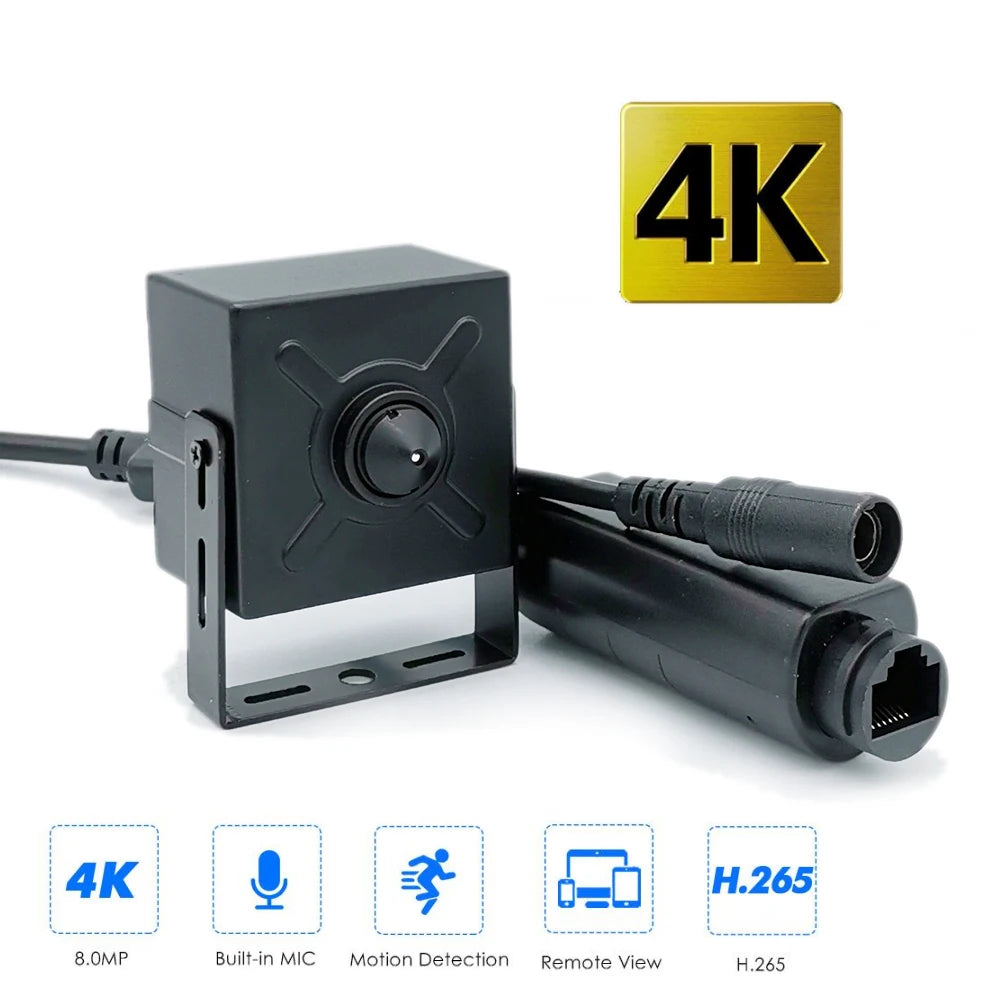 Câmara IP PoE 8MP 4K Interior com Reconhecimento Facial, Áudio e ONVIF