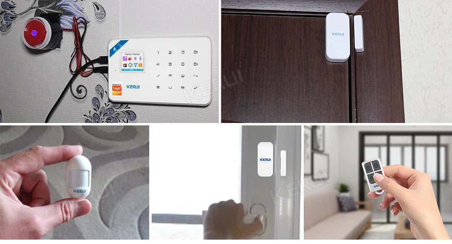 KERUI W181 Wireless WIFI Alarm System Door Sensor Phone APP Remote Control Smart Home Burglar Security Alarm Works with Tuya