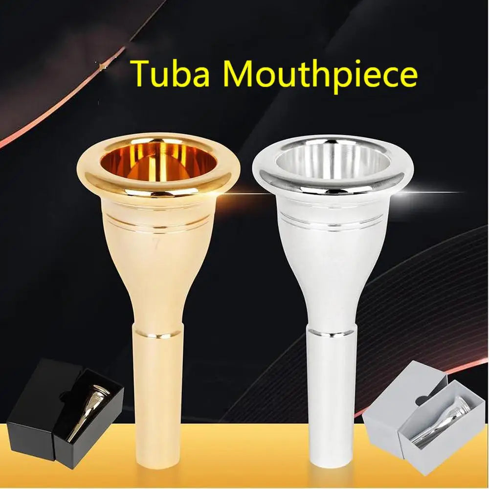 No. 7 Tuba Mouthpiece, Gold or Silver Finish
