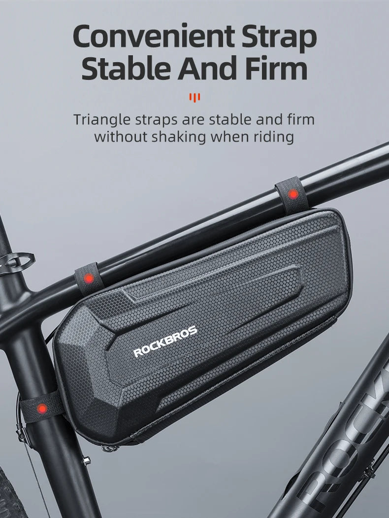 Hard Shell Bicycle Top Tube Bag 1.5L Waterproof
