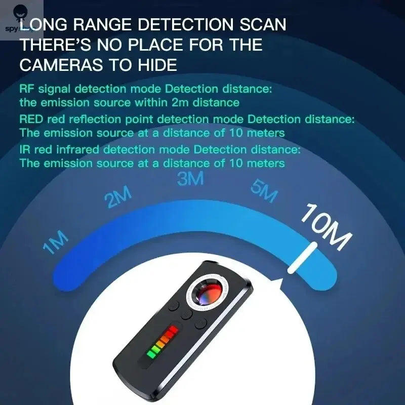 Hidden Camera Detector Anti Spy Gadget Anti-Spy RF Detector Car GPS Camera Finder for Privacy Protection Wireless Signal Mini Spy-shop.com