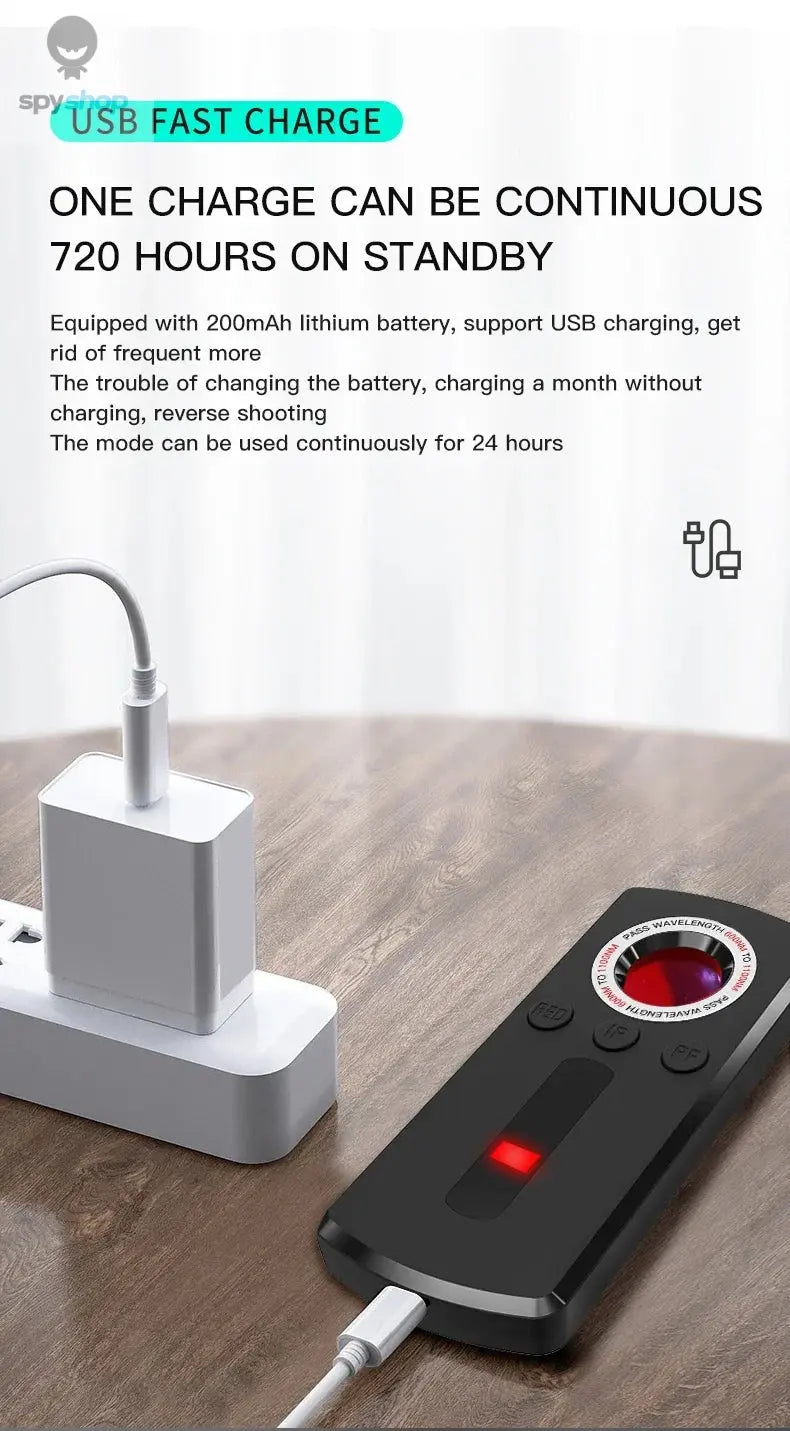 Hidden Camera Detector Anti Spy Gadget Anti-Spy RF Detector Car GPS Camera Finder for Privacy Protection Wireless Signal Mini Spy-shop.com