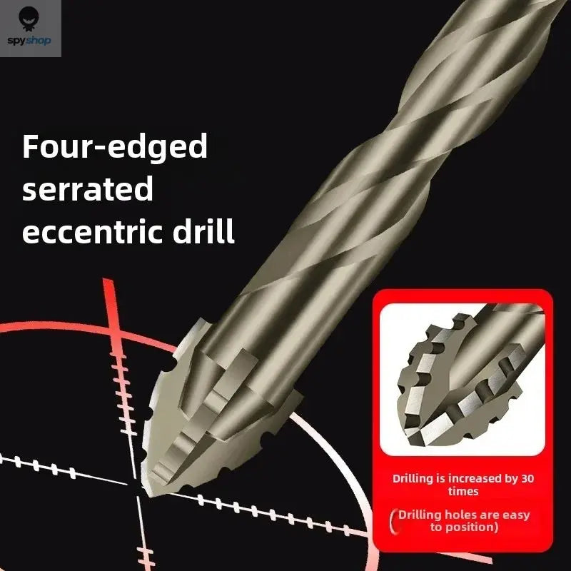 High-Four-edged serrated eccentric drill for dry drilling of ceramic tiles, glass, marble, concrete, stainless steel drill bits Spy-shop.com
