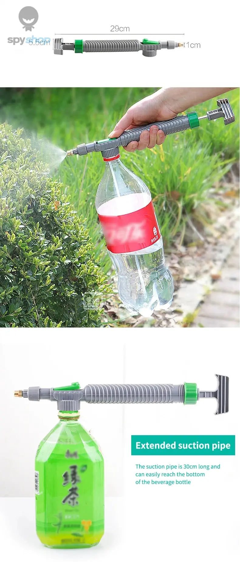 High Pressure Air Pump Manual Sprayer Adjustable Drink Bottle Spray Head Nozzle Garden Watering Tool Sprayer Agriculture Tools Spy-shop.com