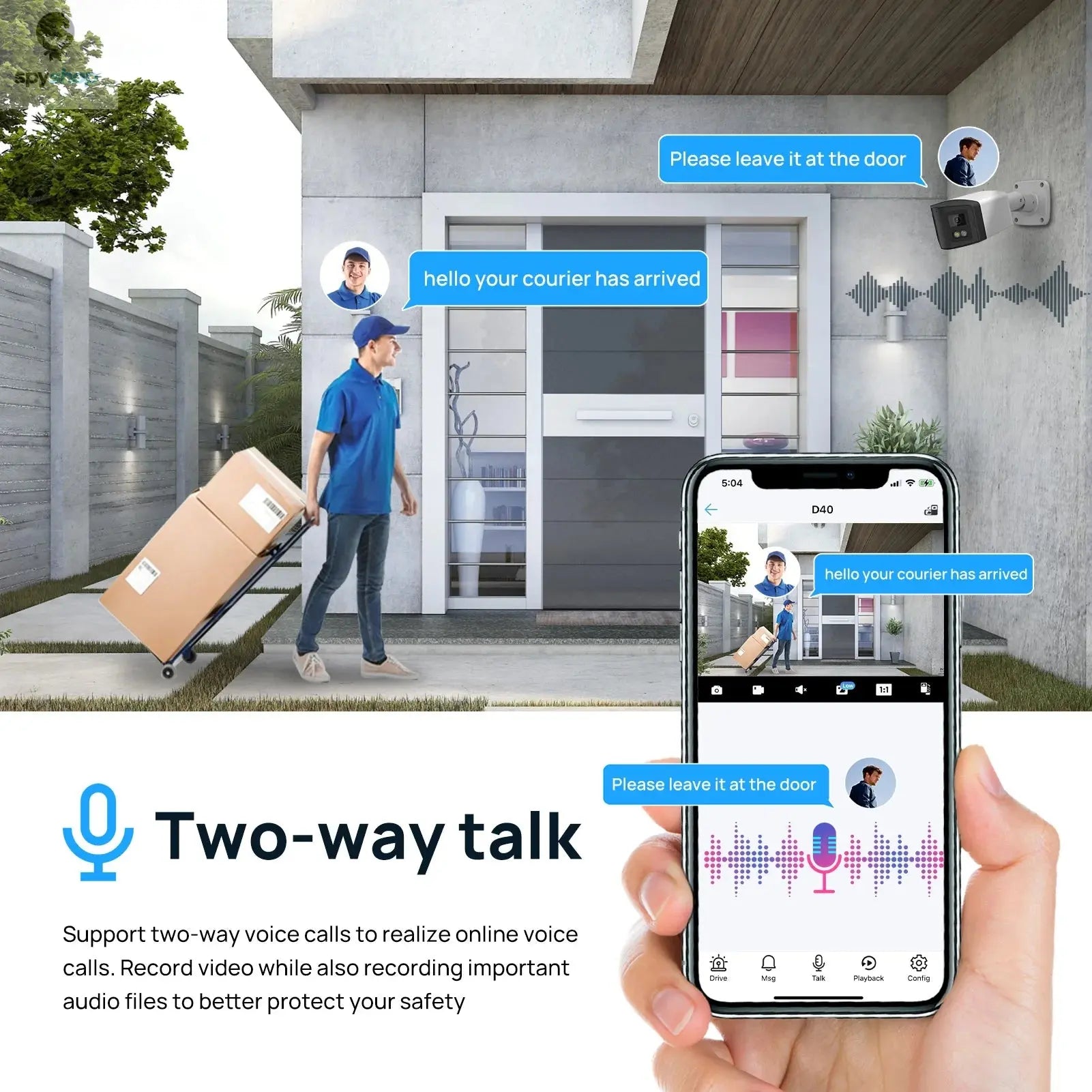 Hikvision Compatible 4K 8MP 170° Panoramic IP Camera IR&ColorVu 2-way Audio Human Detection SD Card Slot Plug&Play HIK NVR APP Spy-shop.com