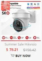 Hikvision Compatible 8MP 5X Zoom PTZ Camera POE Smart Dual Light ColorVu Built-in Mic Speaker CCTV Video Surveillance Camera Spy-shop.com