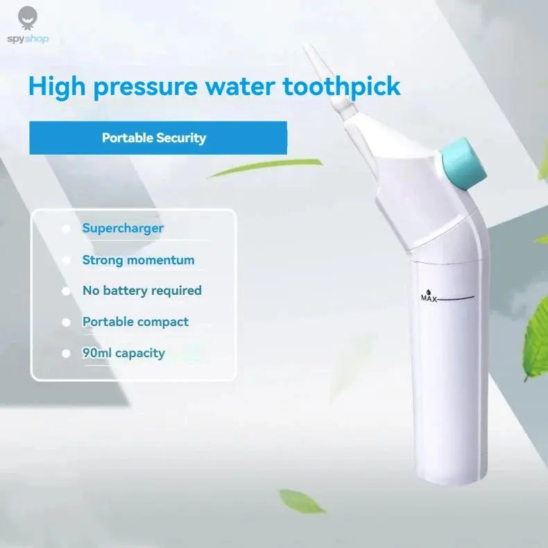Household High Pressure Oral Irrigator Portable Teeth Clean Water Dental Floss Manual High Pressure Water Toothpick Spy-shop.com