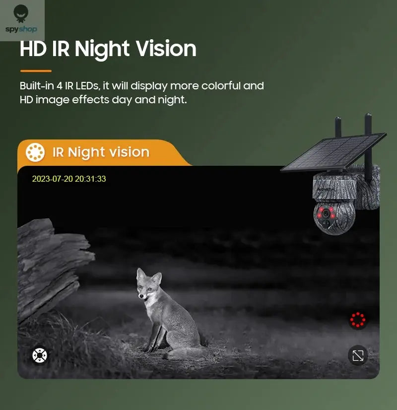 INQMEGA 5MP 4MP WIFI Wireless PTZ Solar Camera 4G SIM With Solar Panel Two Way Audio Security Protection CCTV Camera Battery Cam Spy-shop.com
