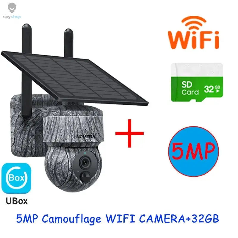 INQMEGA 5MP 4MP WIFI Wireless PTZ Solar Camera 4G SIM With Solar Panel Two Way Audio Security Protection CCTV Camera Battery Cam Spy-shop.com
