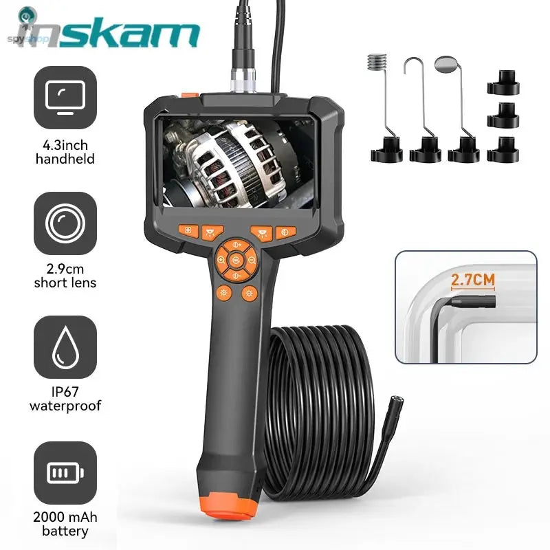 INSKAM 4.3 Inch IPS Screen Industrial Endoscope Camera HD1080P Single Lens Pipe Inspection Borescope for Checking Car Sewer Spy-shop.com