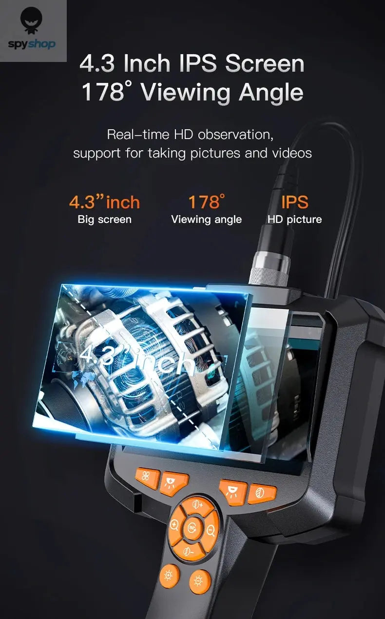 INSKAM 4.3 Inch IPS Screen Industrial Endoscope Camera HD1080P Single Lens Pipe Inspection Borescope for Checking Car Sewer Spy-shop.com