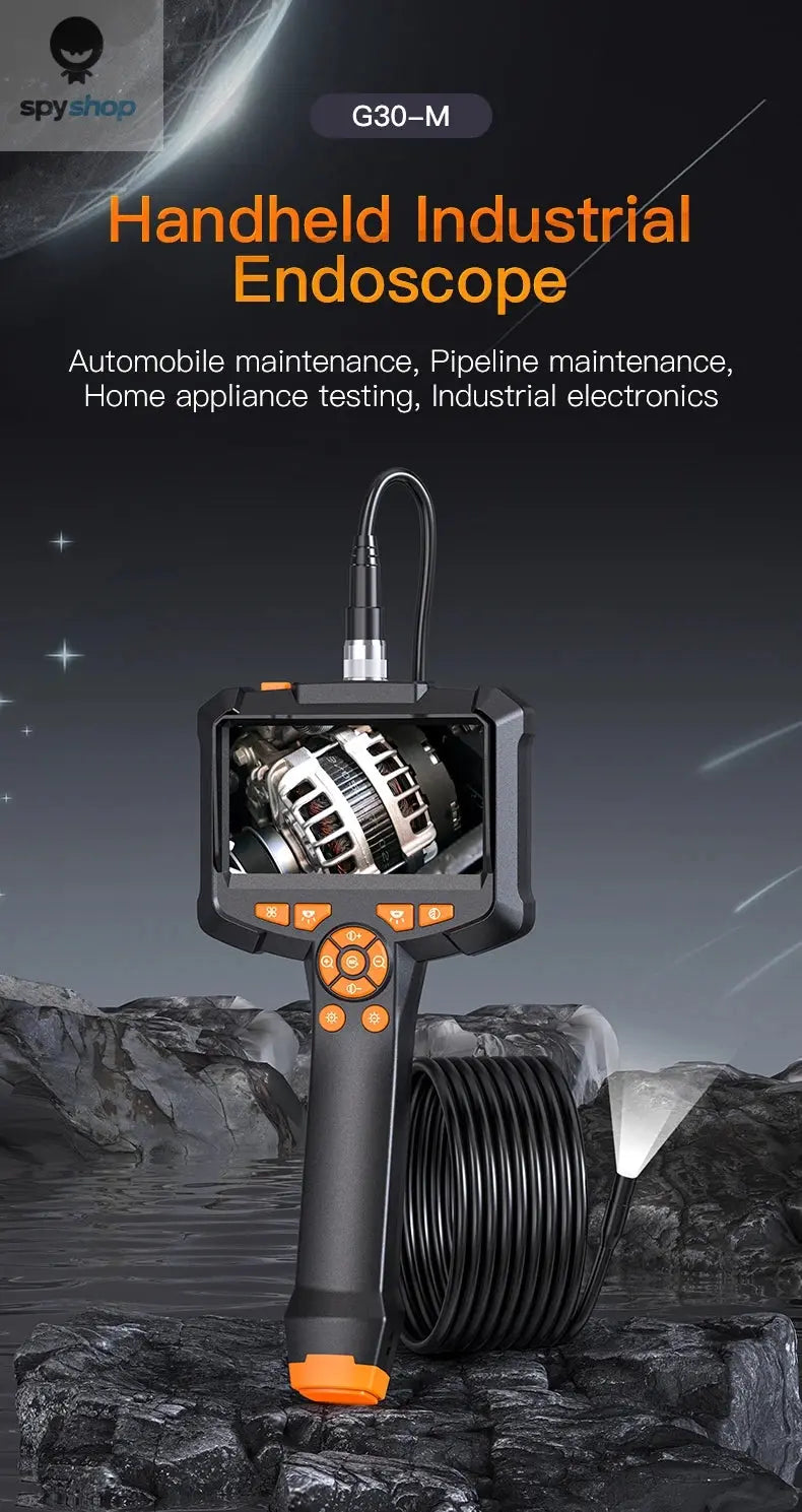 Industrial Endoscope Camera 4.3inch IPS Screen IP67 Waterproof HD1080P 8mm Lens Pipe Sewer Inspection Camera Borescope For Car Spy-shop.com