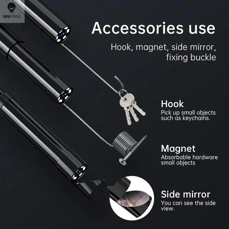 Industrial Endoscope Camera 4.3inch IPS Screen IP67 Waterproof HD1080P 8mm Lens Pipe Sewer Inspection Camera Borescope For Car Spy-shop.com