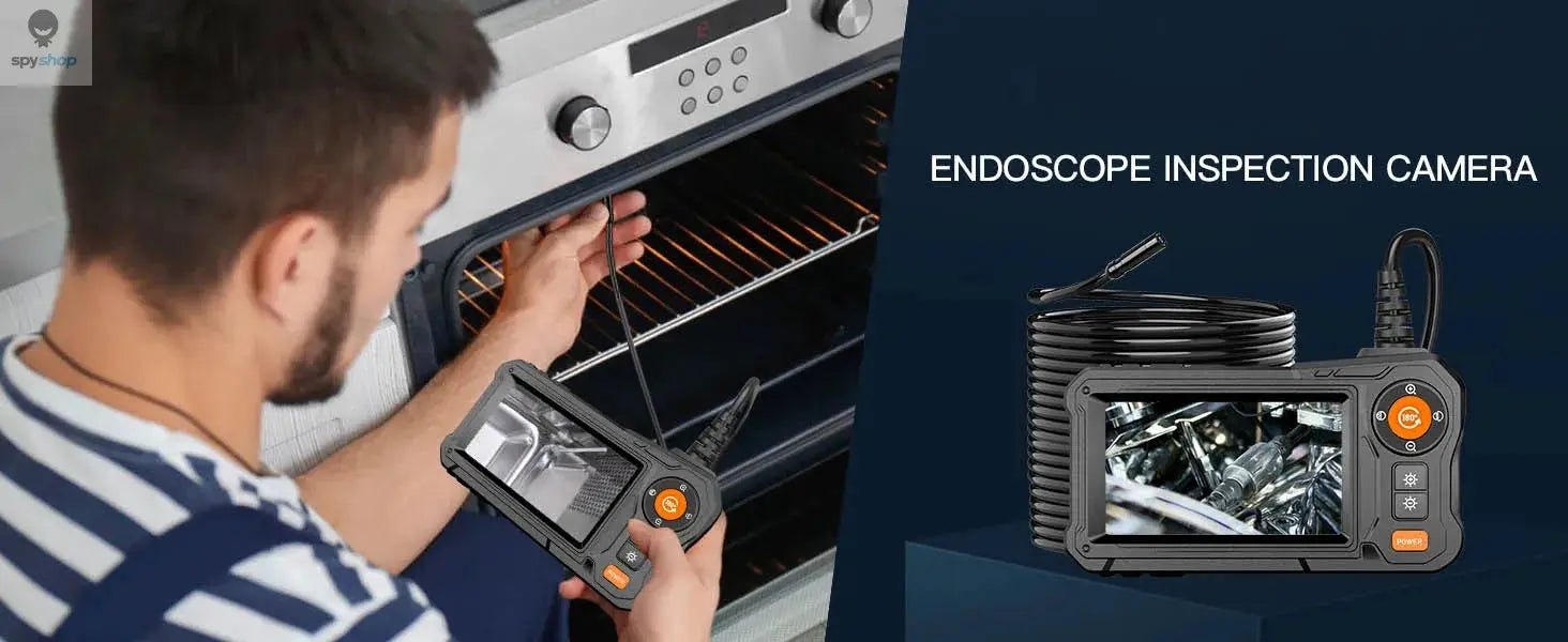 Industrial Endoscope Camera 4.3inch IPS Screen IP67 Waterproof HD1080P 8mm Lens Pipe Sewer Inspection Camera Borescope For Car Spy-shop.com