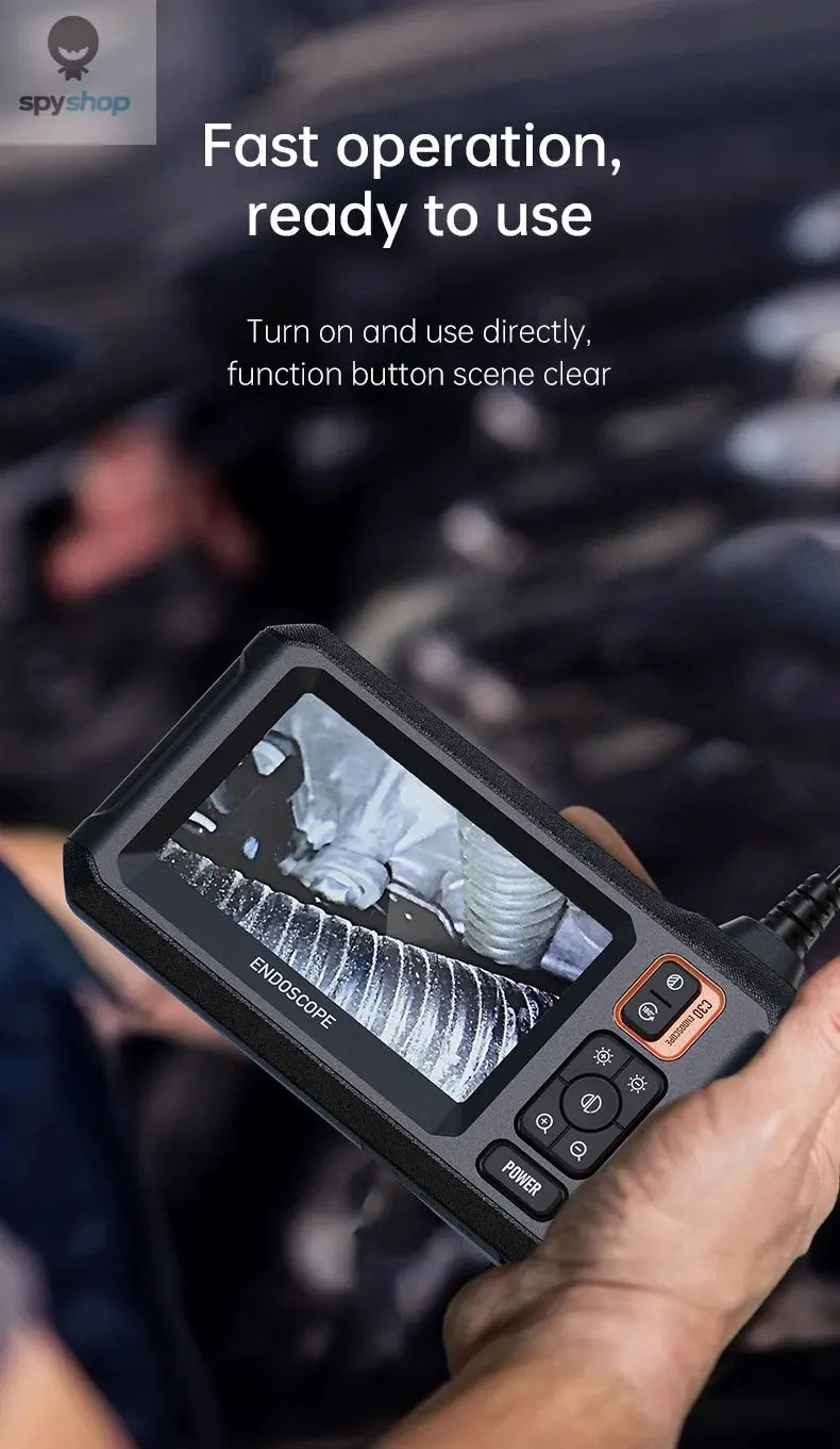 Industrial Endoscope Camera 8mm HD1080P 4.3inch IPS Screen 1080P Pipe Inspection Camera for Car Repair IP67 Waterproof 8 LEDS Spy-shop.com